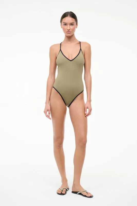 SKYA ONE PIECE | THYME BLACK sold by STAUD