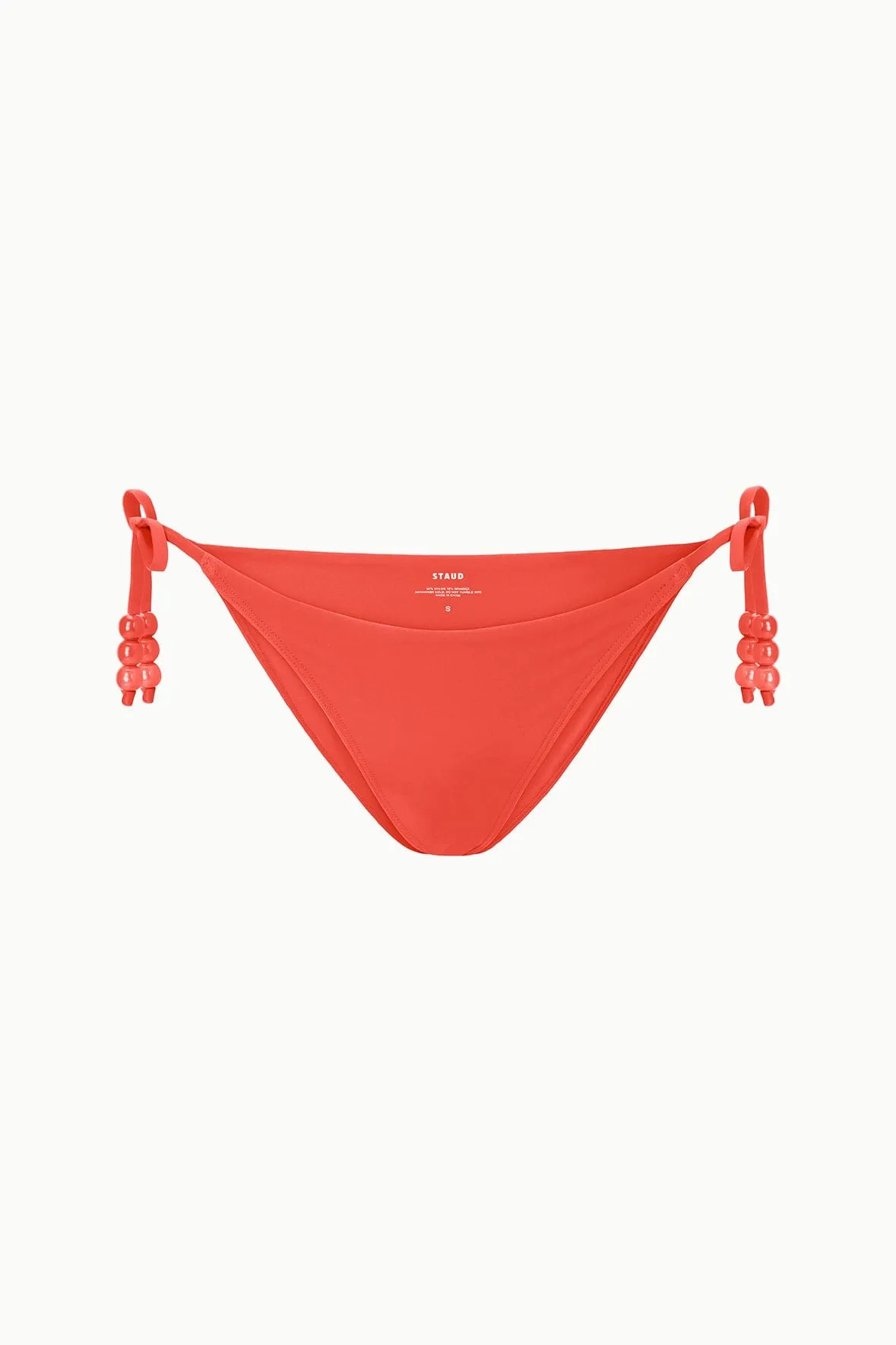 SISLEY SIDE TIE BIKINI BOTTOM | FLAME sold by STAUD product image thumbnail 5