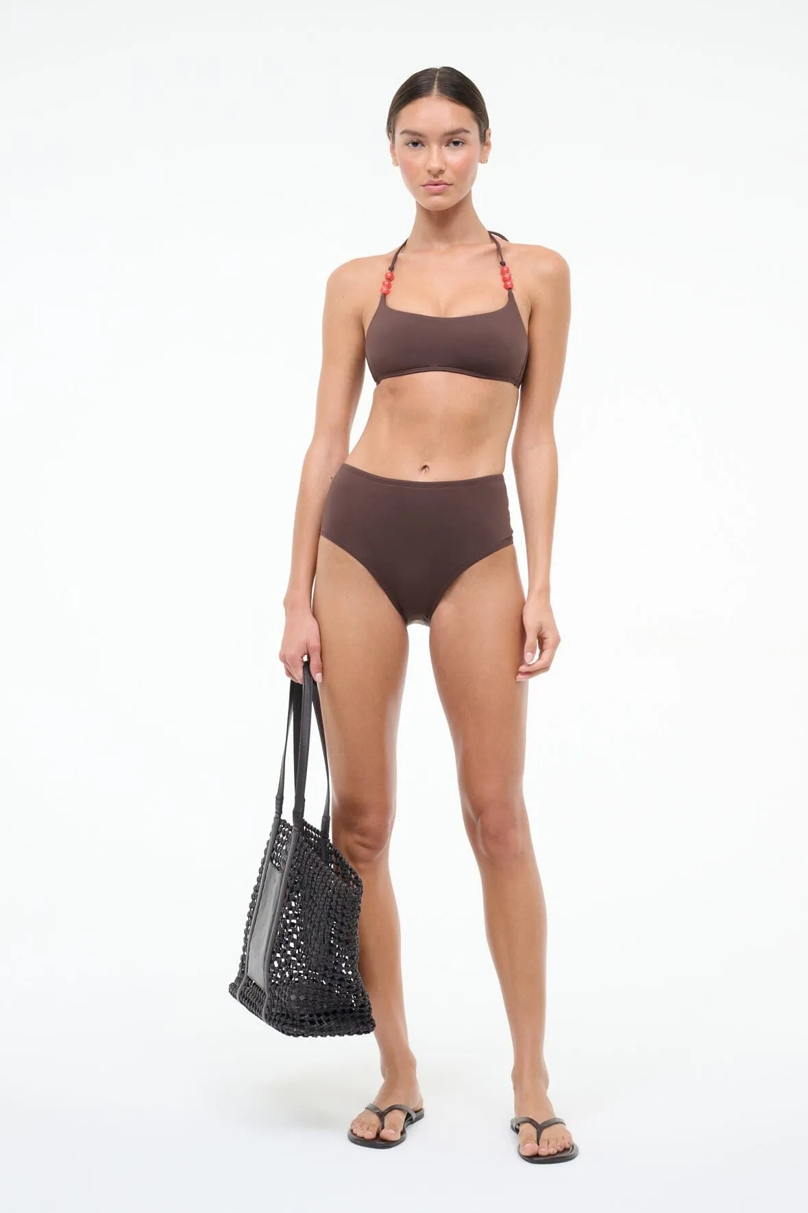 LAIRD BIKINI TOP | DARK CHOCOLATE FLAME sold by STAUD product image thumbnail 4