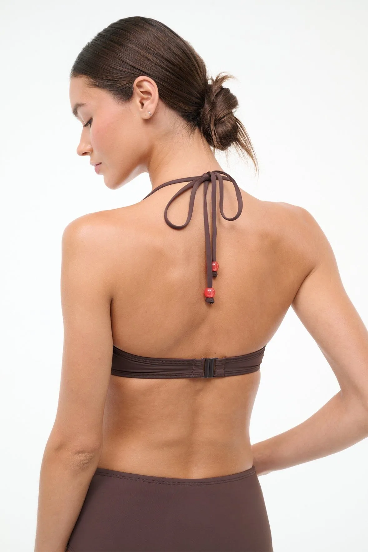 LAIRD BIKINI TOP | DARK CHOCOLATE FLAME sold by STAUD product image thumbnail 2