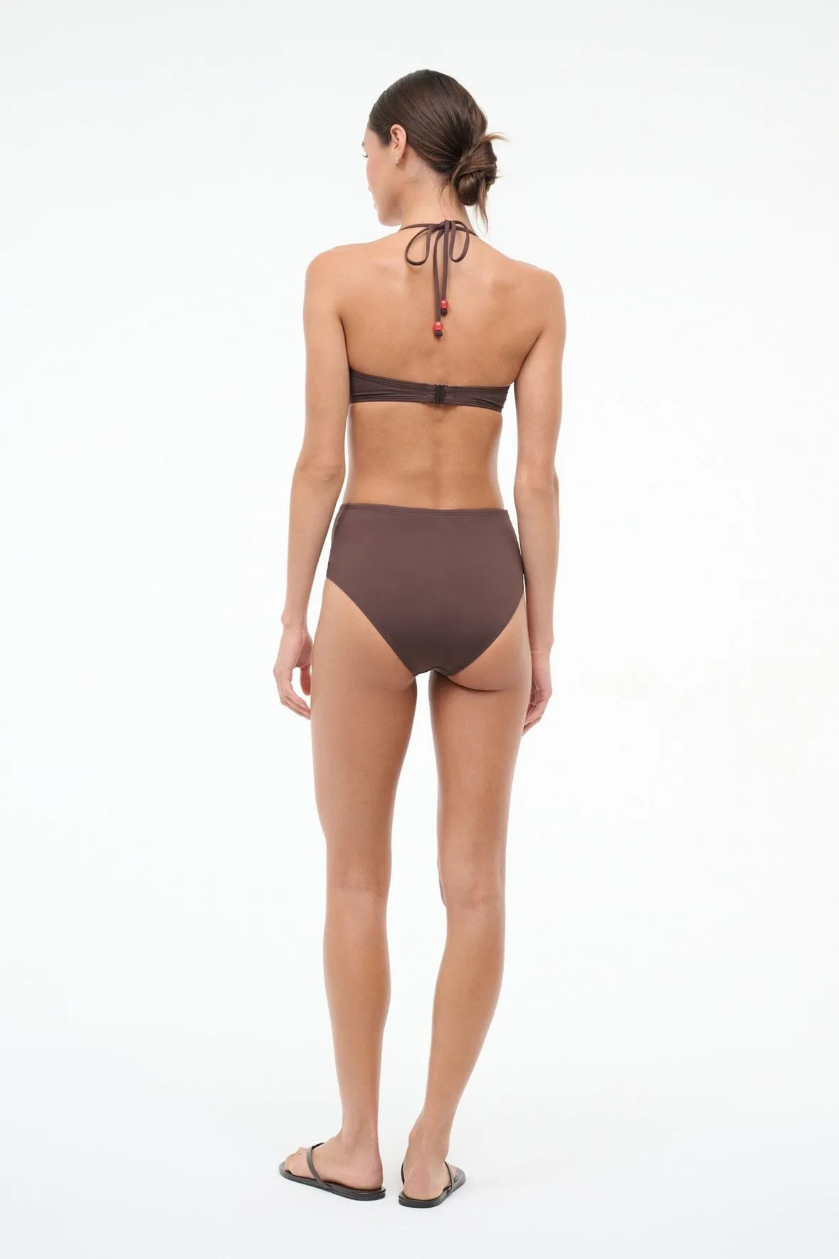 LAIRD BIKINI TOP | DARK CHOCOLATE FLAME sold by STAUD product image thumbnail 5