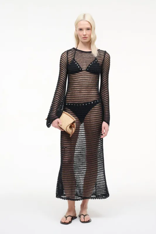 LORENA DRESS | BLACK sold by STAUD