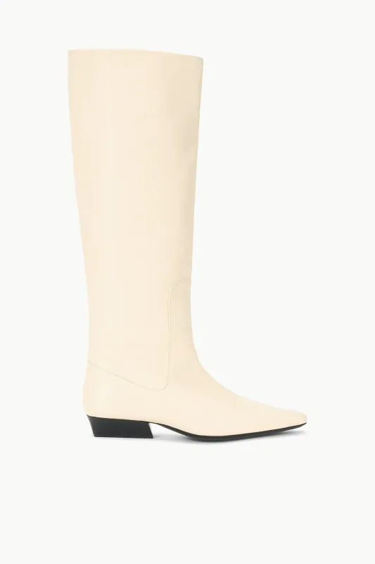 WALLY FLAT BOOT | CREAM sold by STAUD