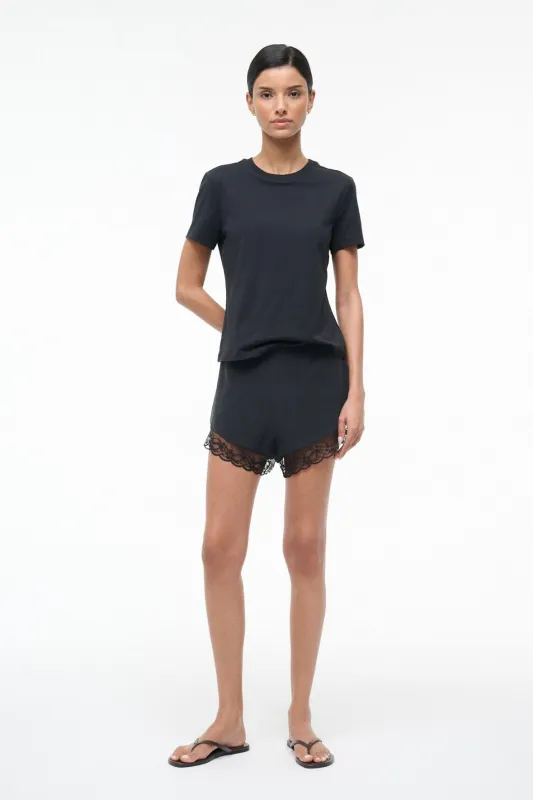 VON SILK SHORT | BLACK sold by STAUD