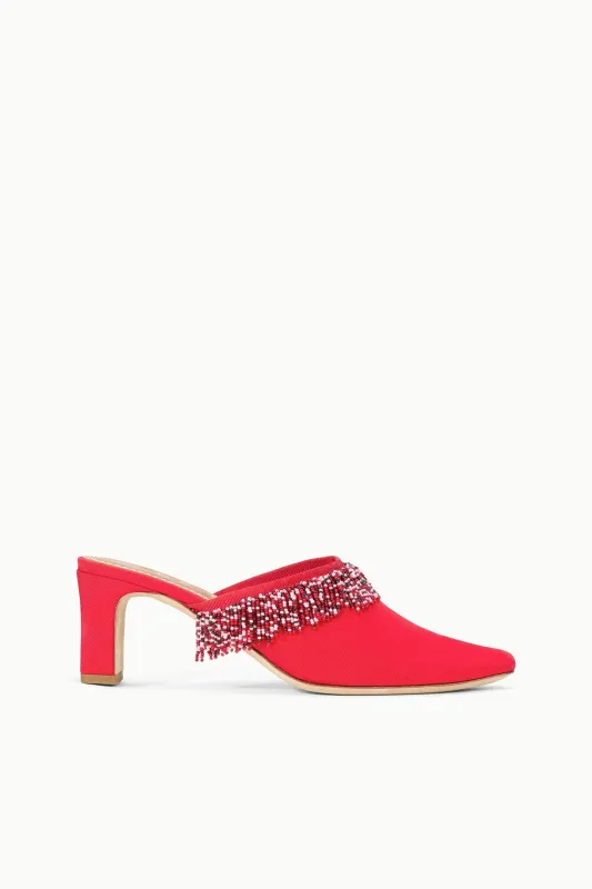 JOANNA KITTEN HEEL MULE | RED ROSE sold by STAUD