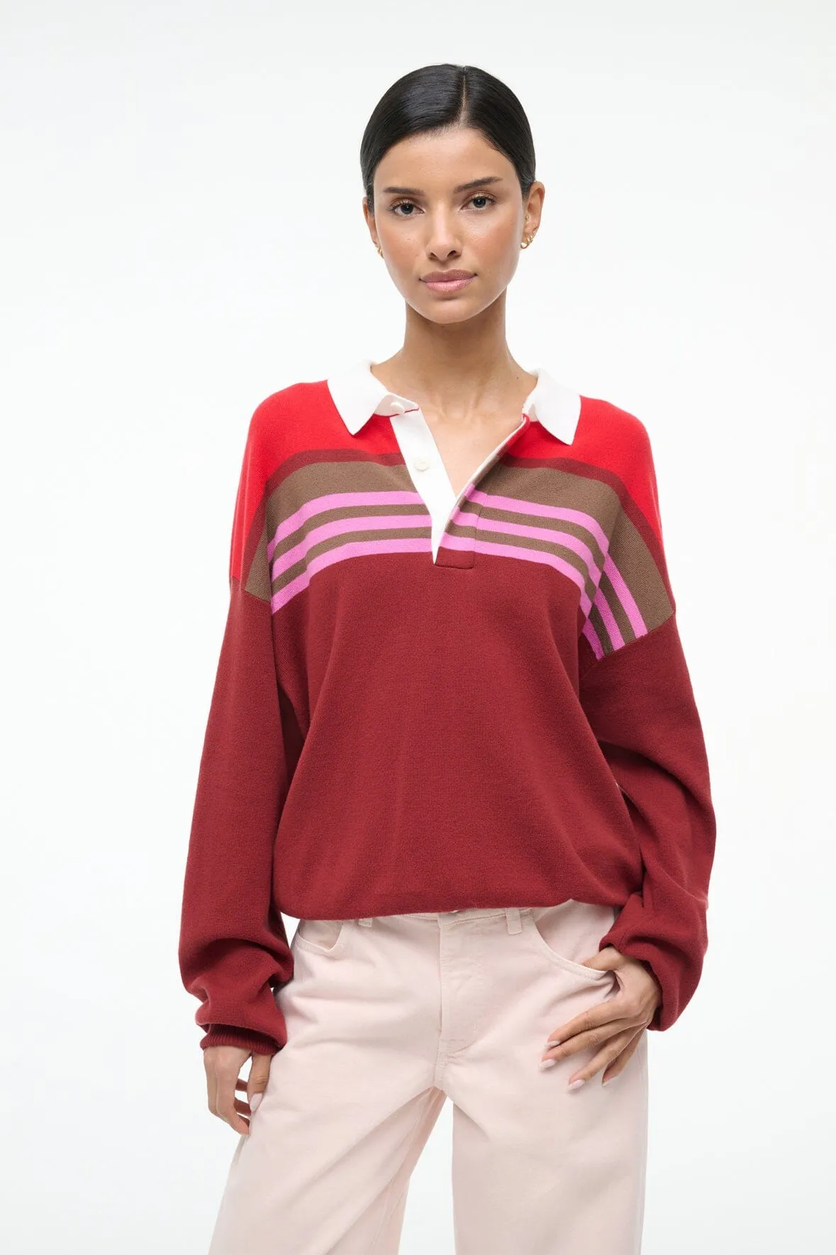 SAIL TOP | CARDINAL MULTI STRIPE sold by STAUD product image thumbnail 2