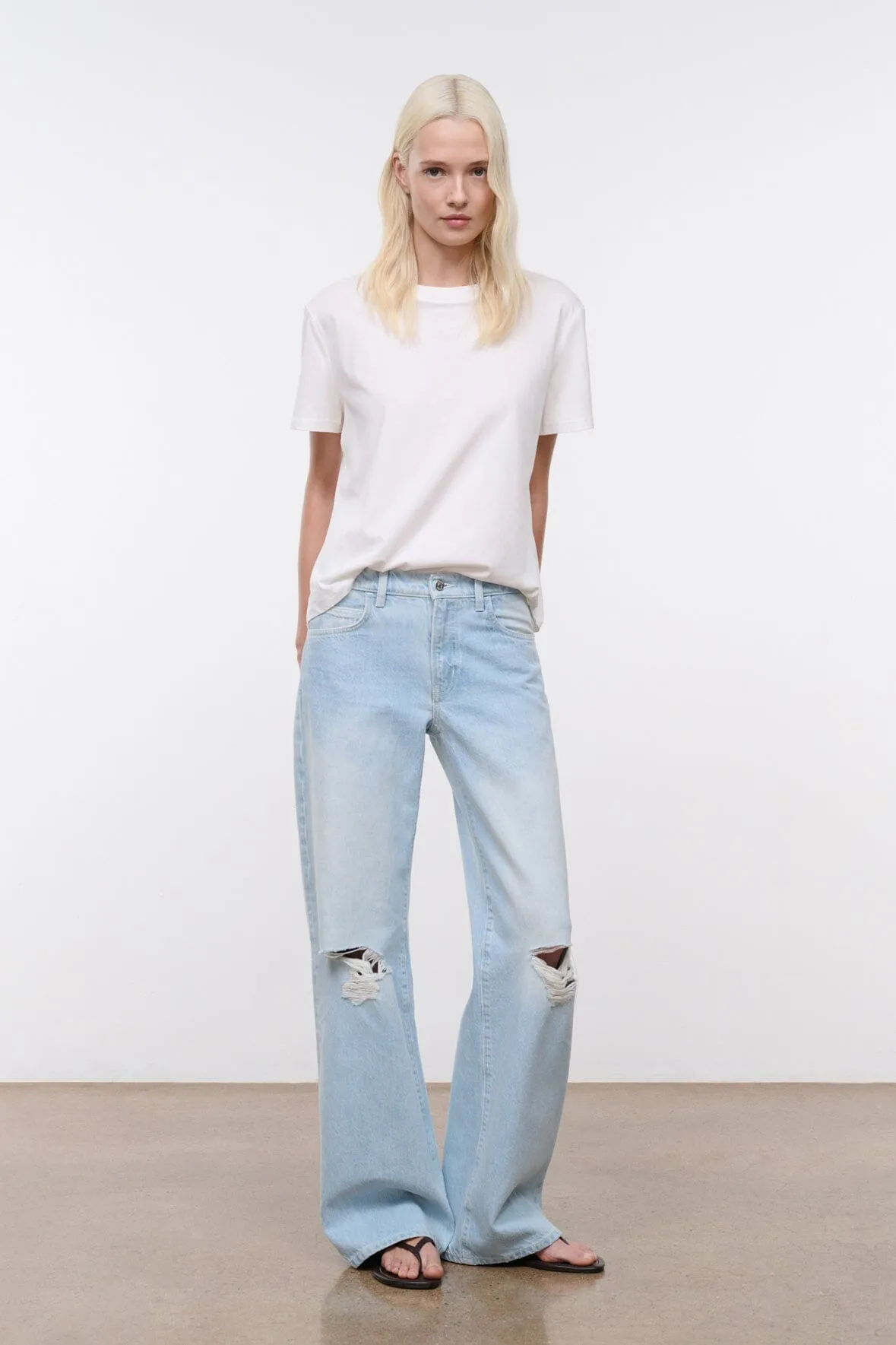 GUS DISTRESSED RELAXED JEAN | SALT WASH sold by STAUD product image thumbnail 2