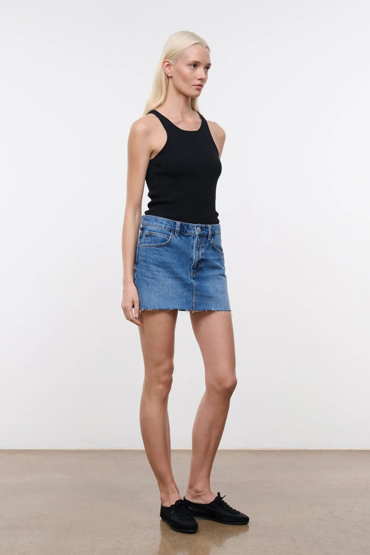 BECK MINI SKIRT | VINTAGE WASH sold by STAUD product image thumbnail 3