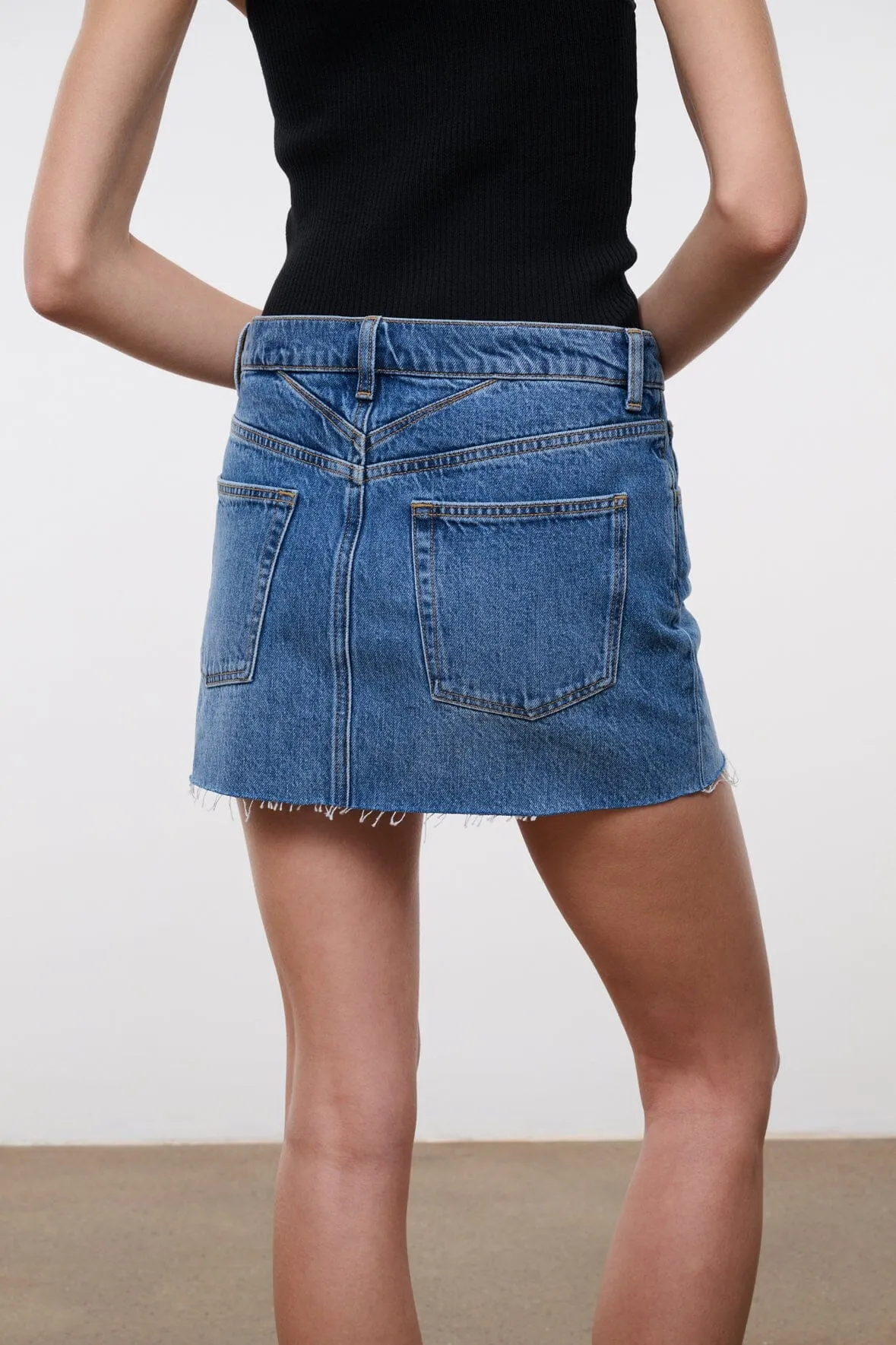 BECK MINI SKIRT | VINTAGE WASH sold by STAUD product image thumbnail 5