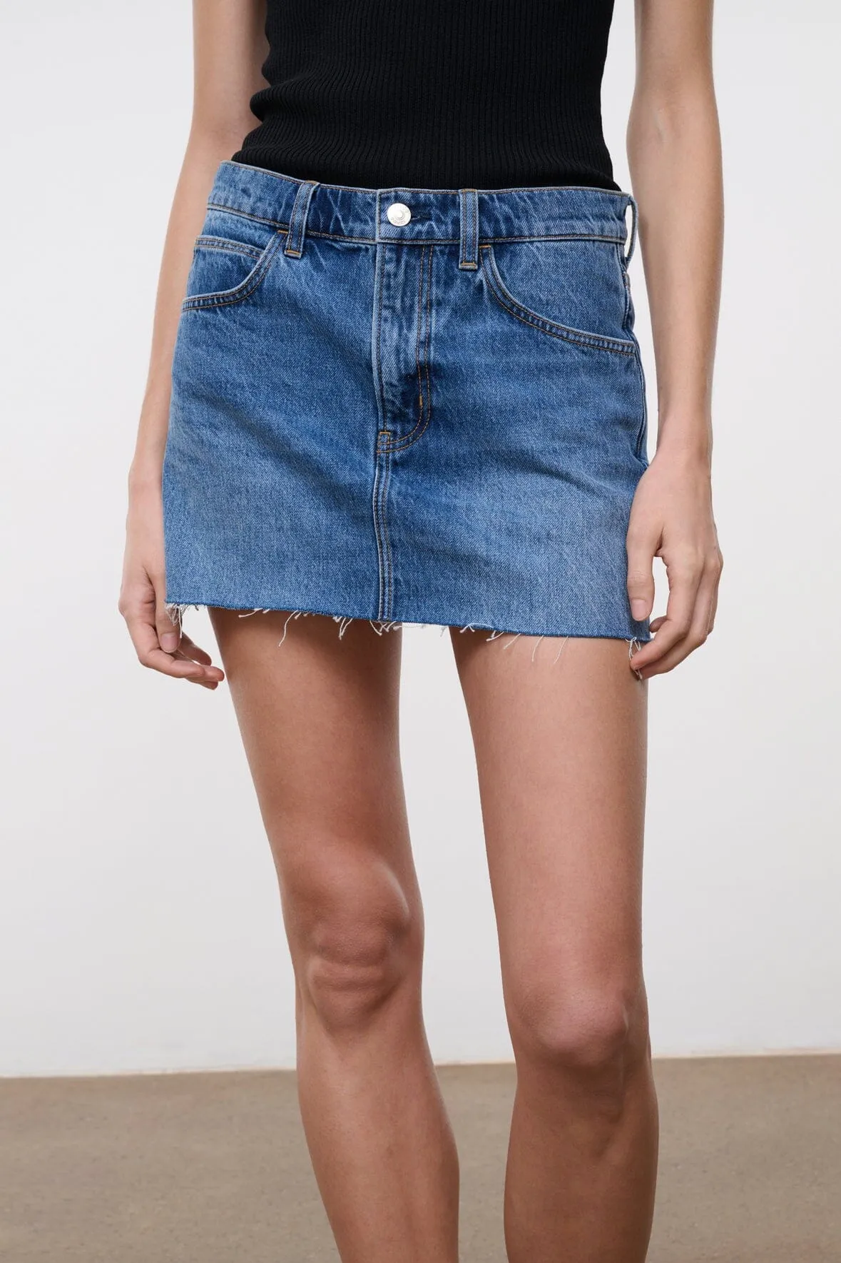 BECK MINI SKIRT | VINTAGE WASH sold by STAUD product image thumbnail 2