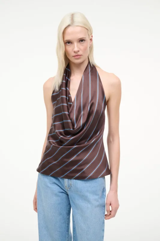 LIORA SILK TOP | REDONDO STRIPE sold by STAUD