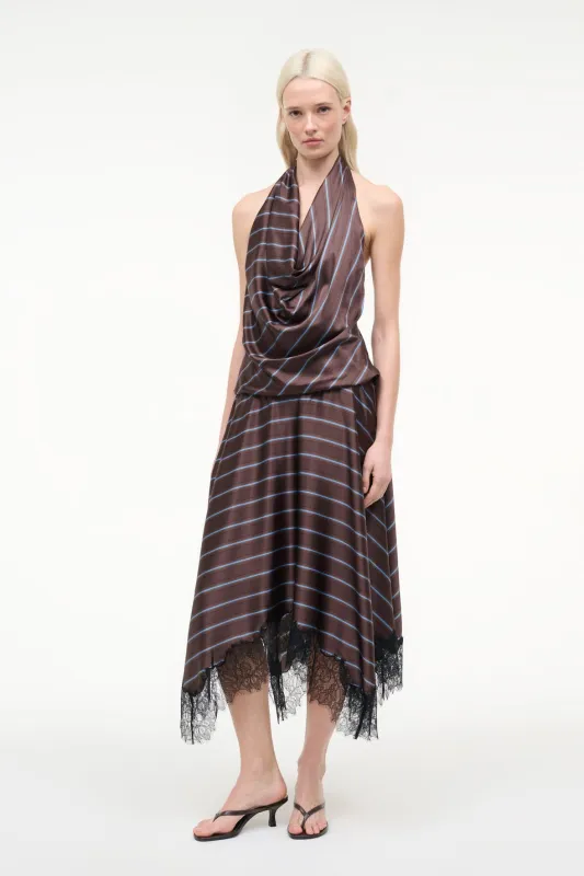 ELIRA SILK DRESS | REDONDO STRIPE sold by STAUD