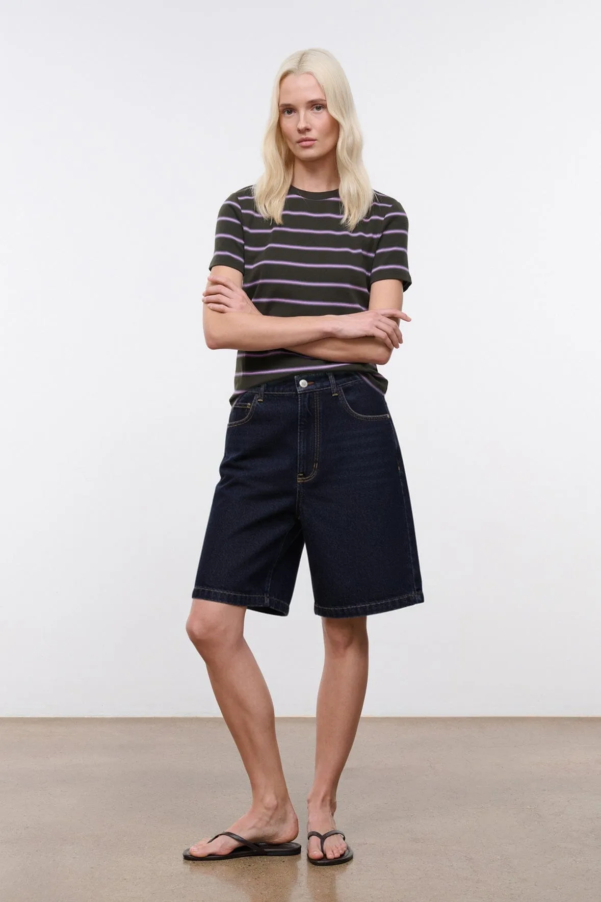 TREVOR BERMUDA SHORT | INDIGO sold by STAUD