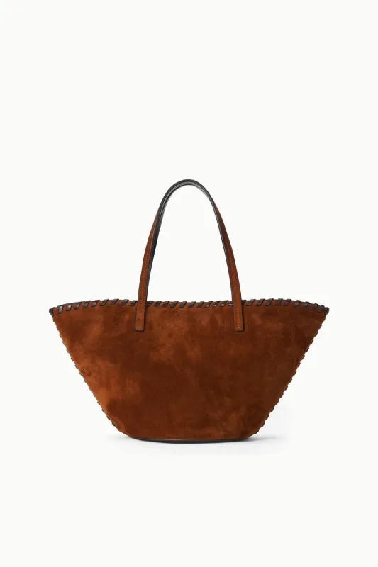 CARO BUCKET BAG | TABAC SUEDE ESPRESSO sold by STAUD