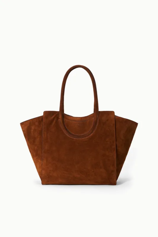 MAUDE TOTE BAG | TABAC SUEDE sold by STAUD