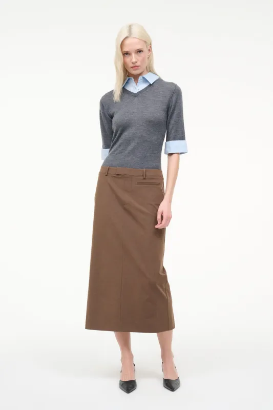 GEO DRESS | NUTMEG CHARCOAL sold by STAUD