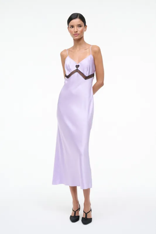 TERRA SILK DRESS | WISTERIA sold by STAUD