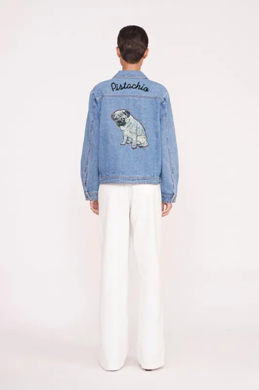 CUSTOM STAUD x C.BONZ OVERSIZED RYAN DENIM JACKET | MEDIUM WASH made by STAUD