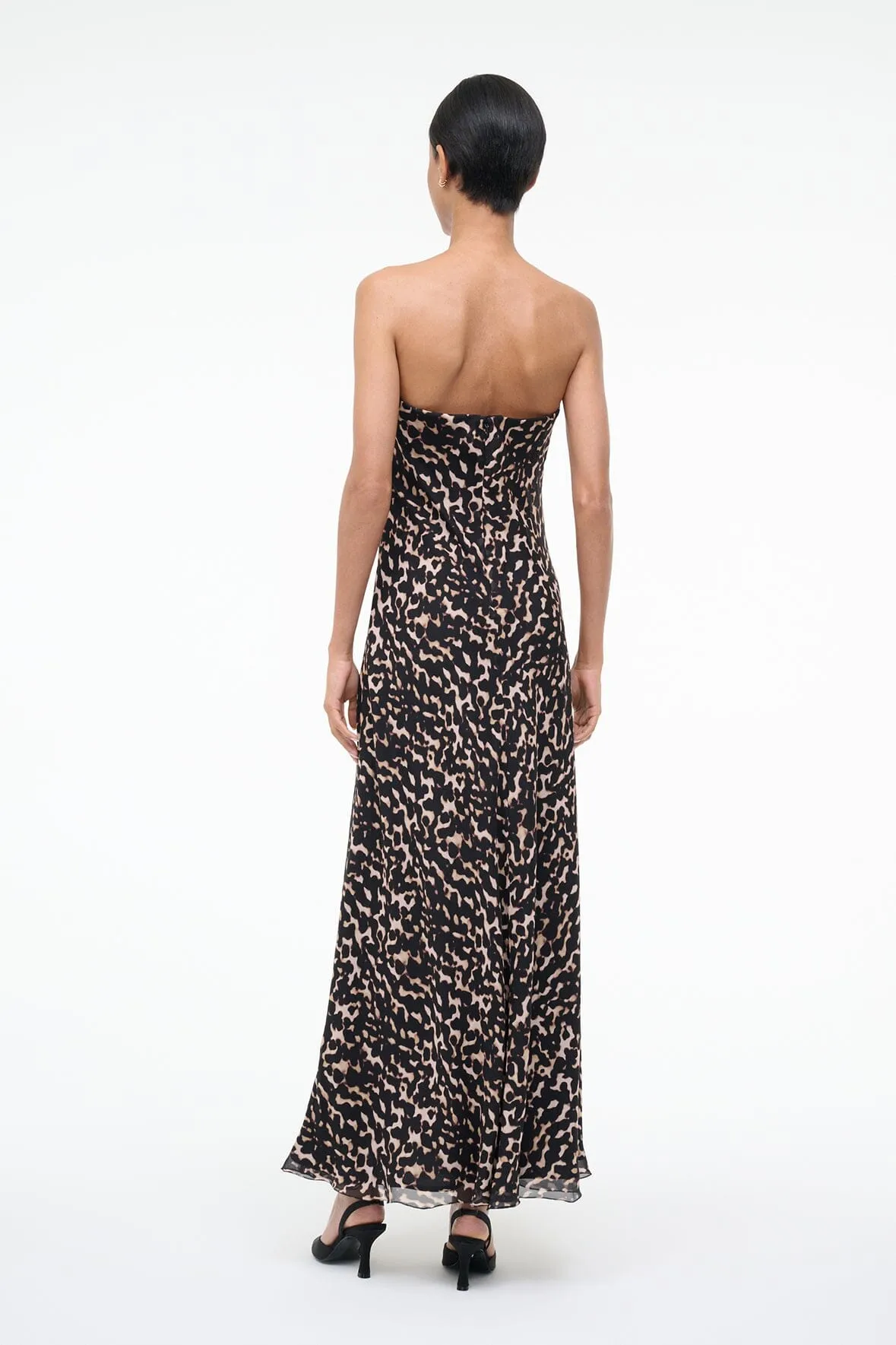 CASSIE SILK DRESS | TORTOISE sold by STAUD product image thumbnail 2