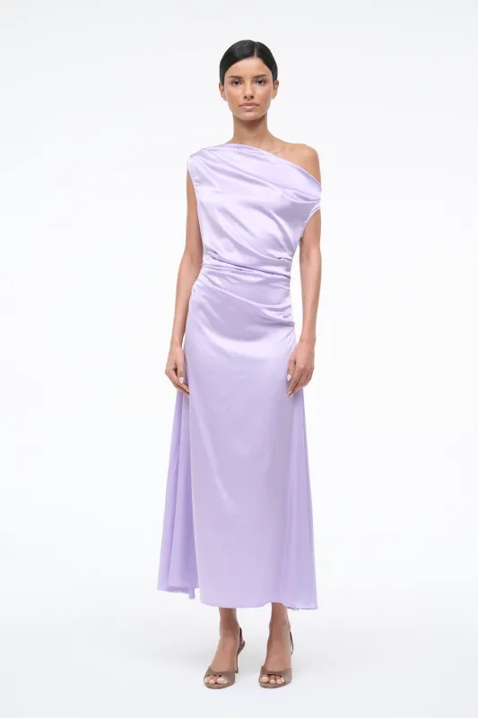 PHARE SILK DRESS | WISTERIA sold by STAUD