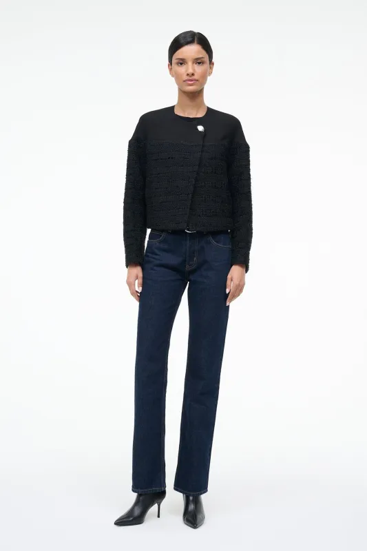 DYLAN JACKET | BLACK sold by STAUD