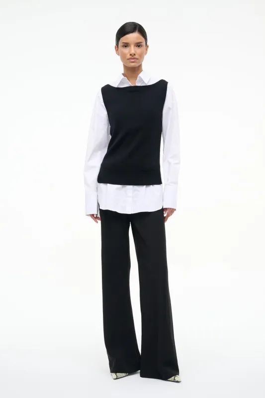 DAMIAN TOP | BLACK WHITE sold by STAUD