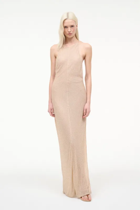 RHEA DRESS | CHAMPAGNE sold by STAUD