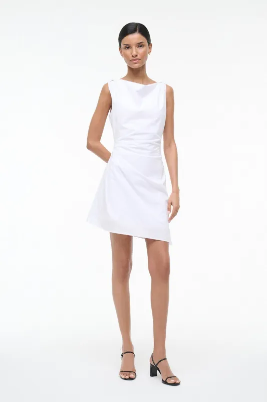CALLIE MINI DRESS | WHITE sold by STAUD