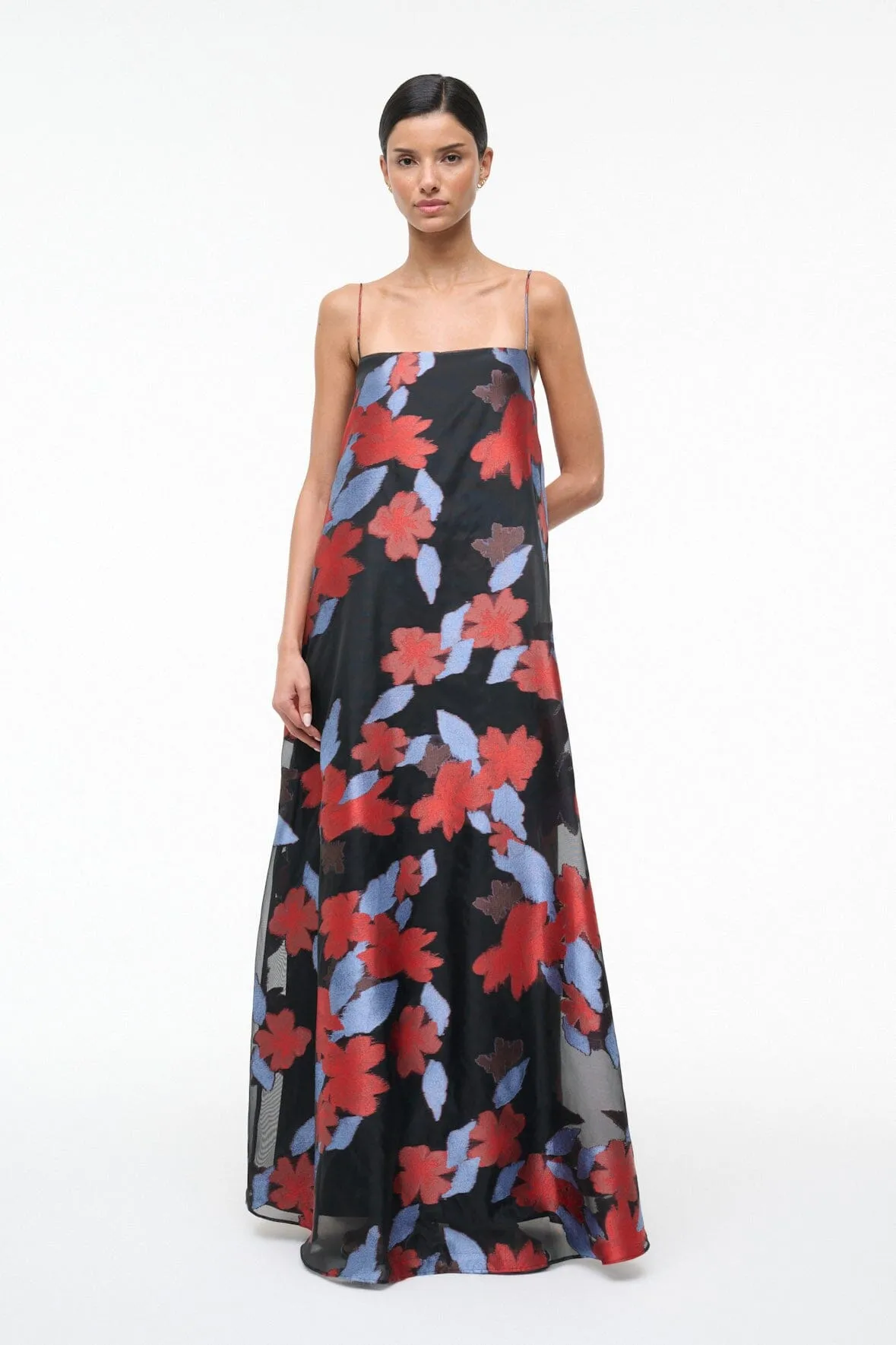 DELFINA DRESS | NIGHT GARDEN sold by STAUD