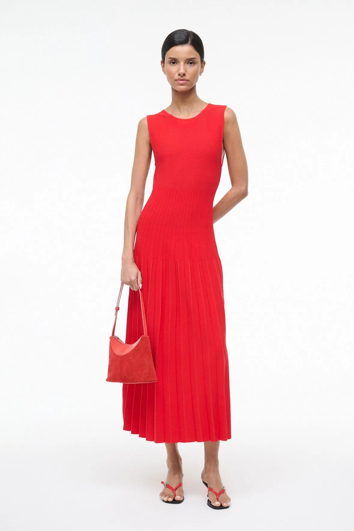 ELYSE DRESS | RED ROSE sold by STAUD product image thumbnail 4
