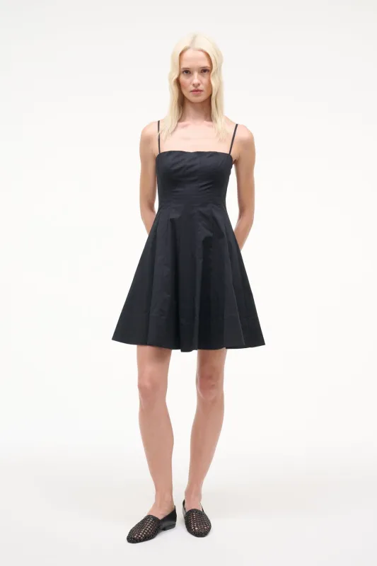 WYLIE MINI DRESS | BLACK sold by STAUD