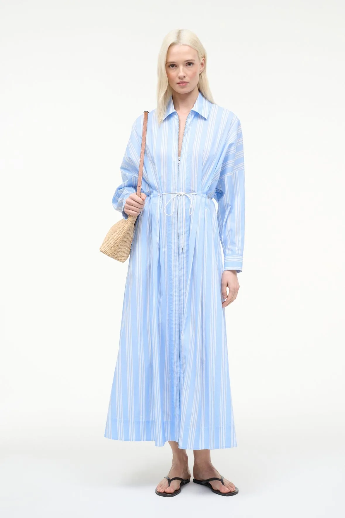 CHI MIDI DRESS | VENTURA STRIPE sold by STAUD