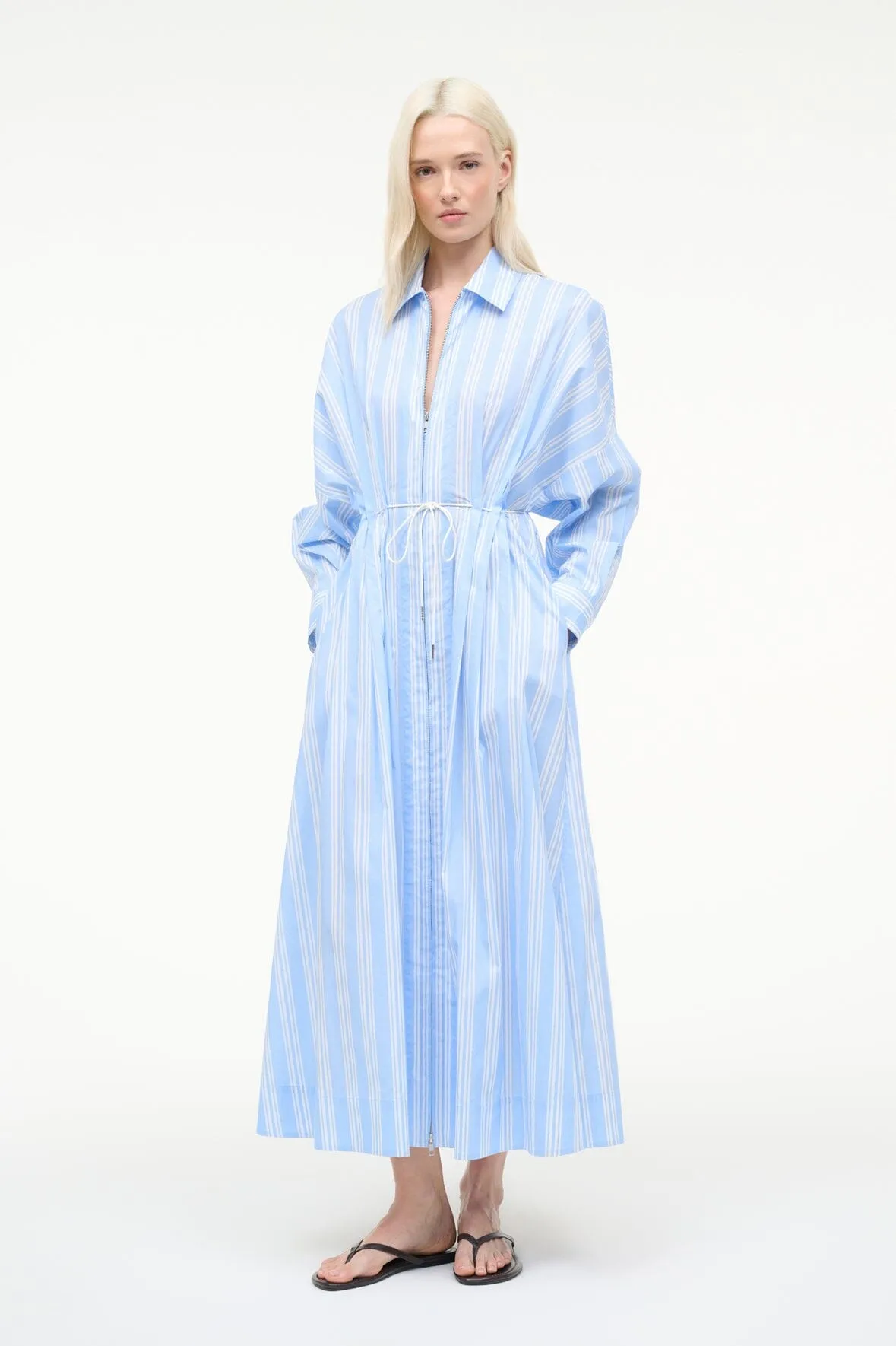 CHI MIDI DRESS | VENTURA STRIPE sold by STAUD product image thumbnail 5
