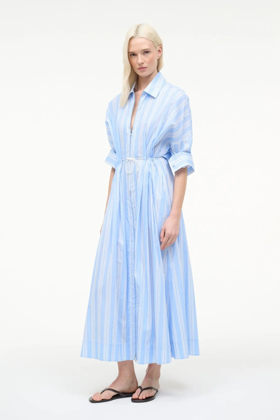 CHI MIDI DRESS | VENTURA STRIPE sold by STAUD product image thumbnail 4