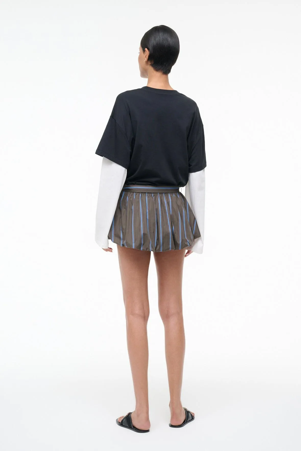 LAGUNA SKIRT | HUNTINGTON STRIPE sold by STAUD product image thumbnail 3