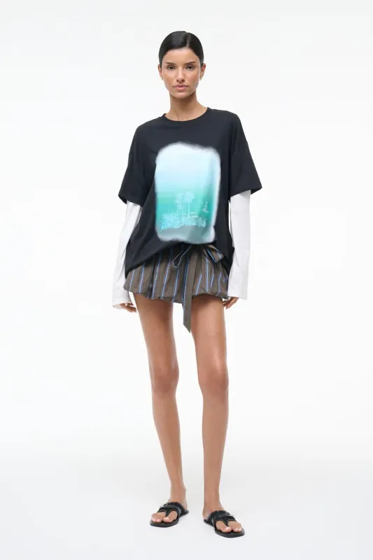 LAGUNA SKIRT | HUNTINGTON STRIPE sold by STAUD