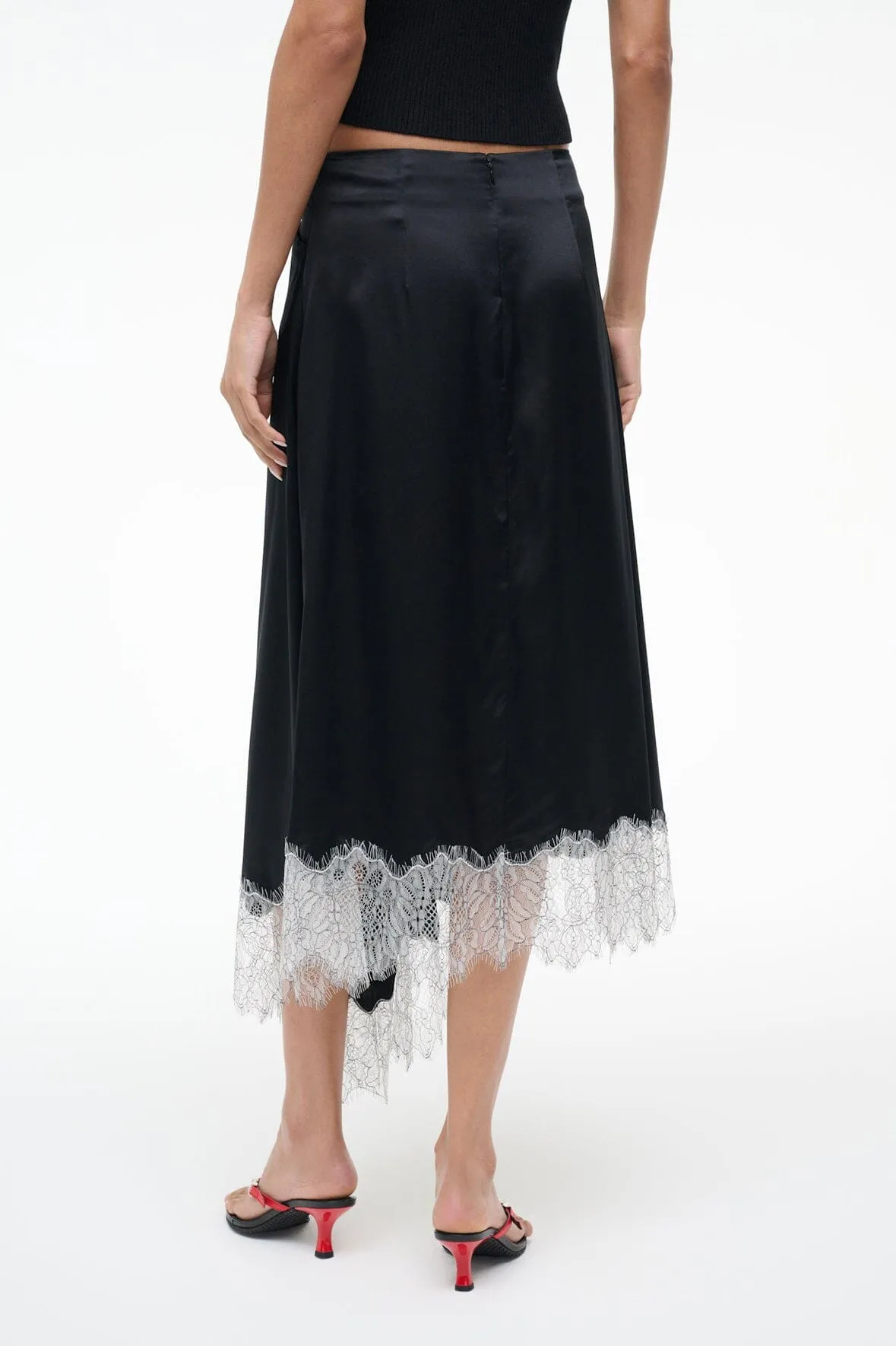 SONOMA SILK SKIRT | BLACK sold by STAUD product image thumbnail 5