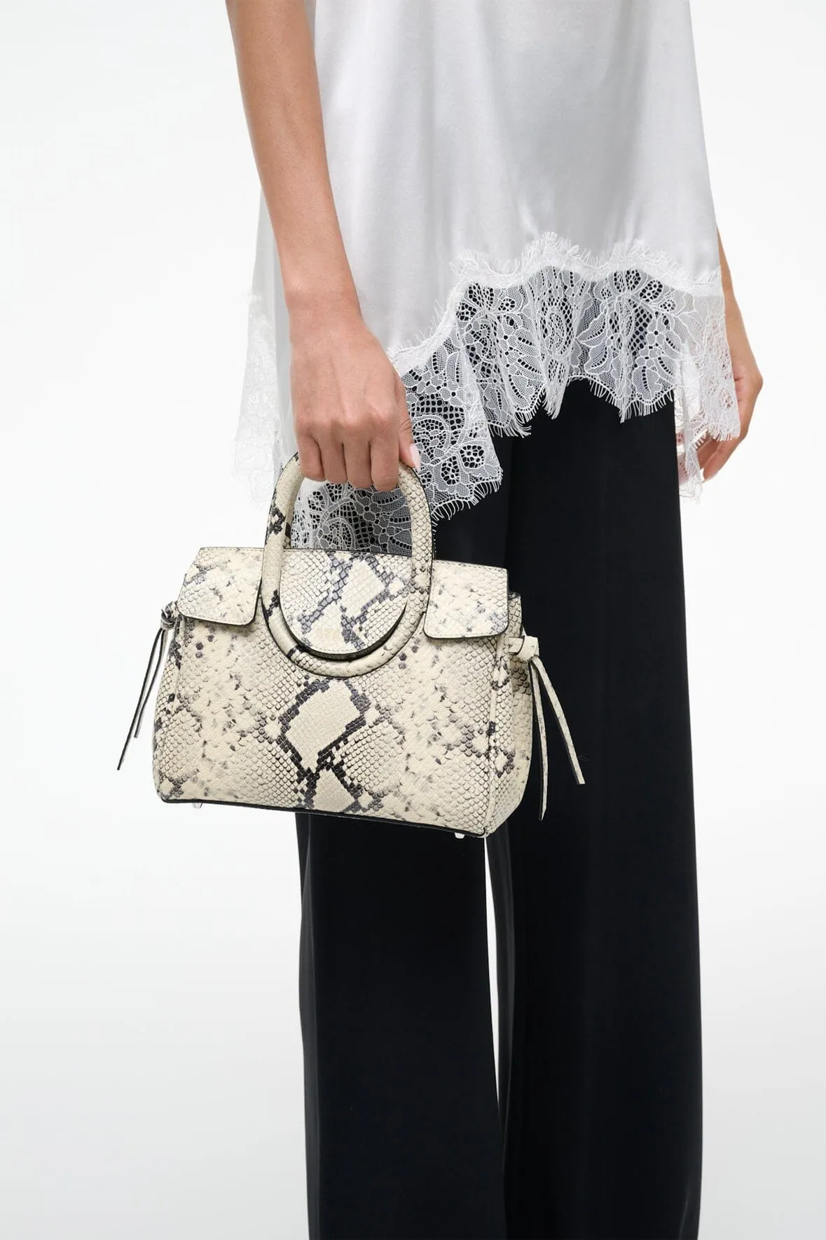 MAUDE MINI CARRYALL | WHITE SNAKE sold by STAUD product image thumbnail 4
