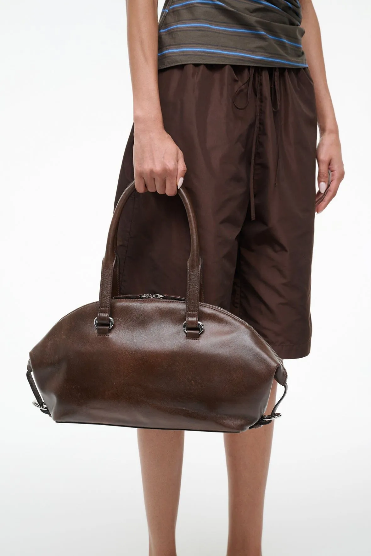 HESTER SHOULDER BAG | ESPRESSO DISTRESSED sold by STAUD product image thumbnail 4
