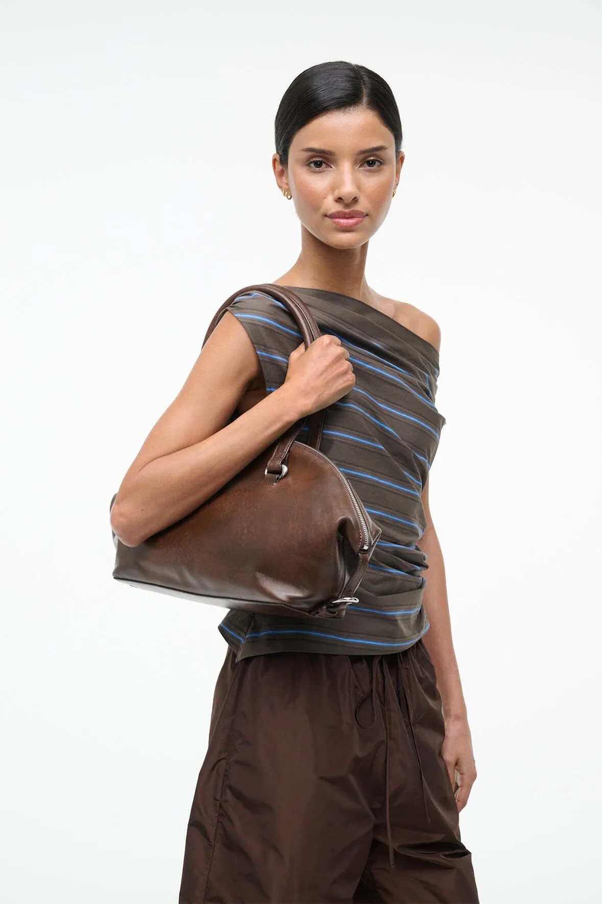 HESTER SHOULDER BAG | ESPRESSO DISTRESSED sold by STAUD product image thumbnail 2