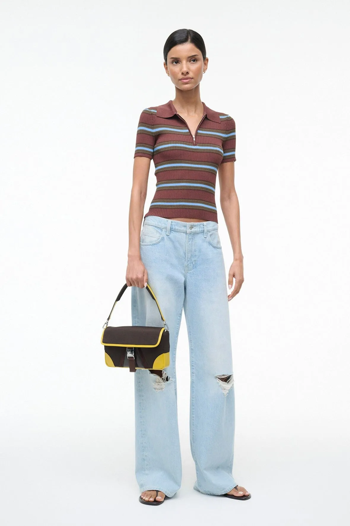 TONY SHOULDER BAG | ESPRESSO LEMON sold by STAUD product image thumbnail 4