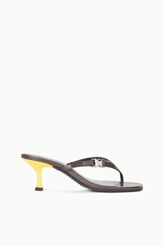 FLYNN KITTEN HEEL | ESPRESSO LEMON sold by STAUD