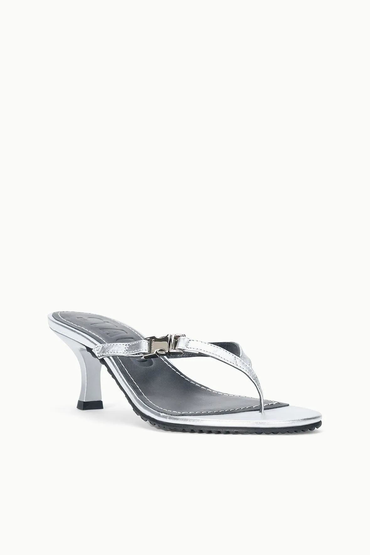 FLYNN KITTEN HEEL | SILVER sold by STAUD product image thumbnail 3