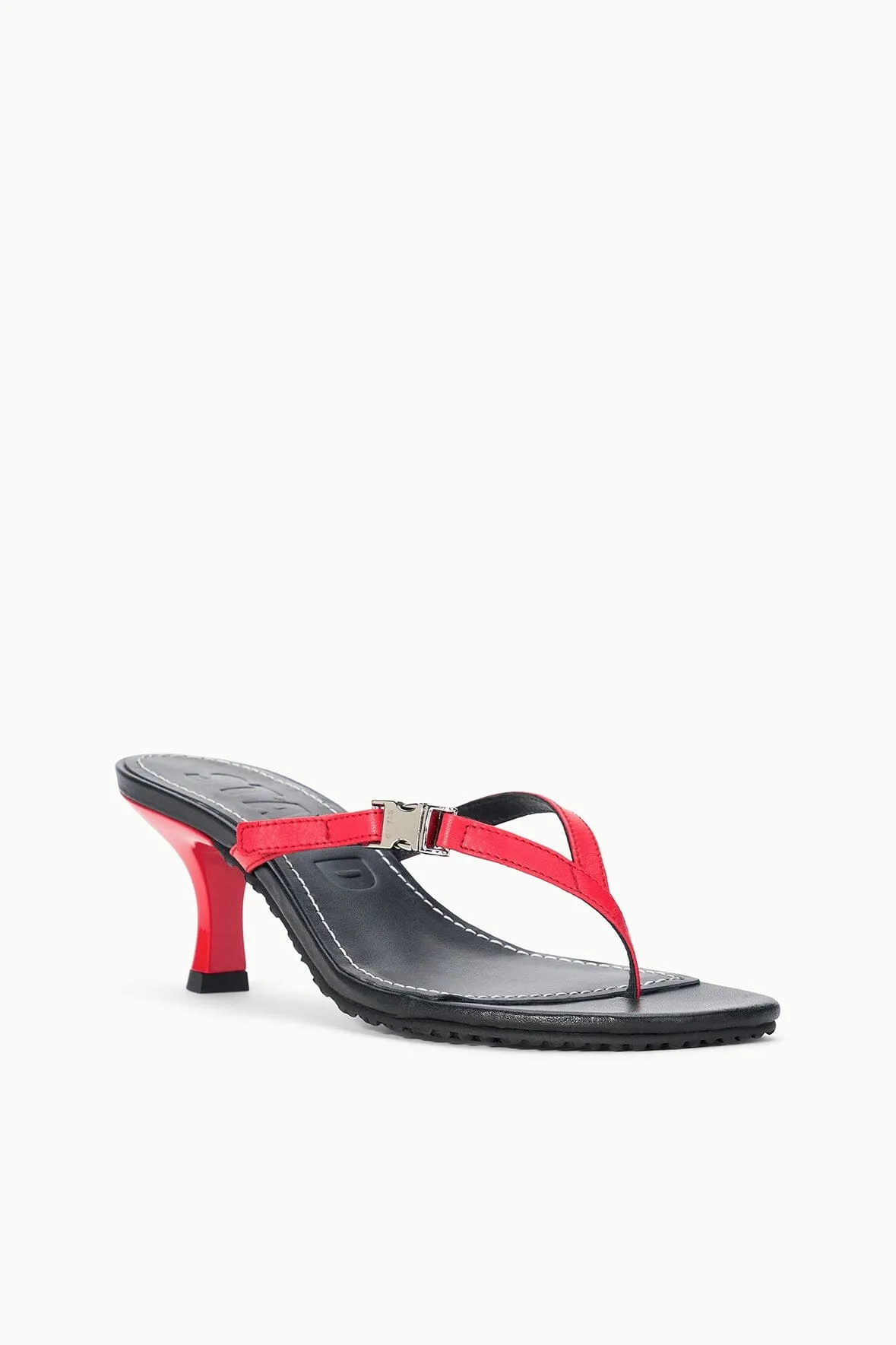 FLYNN KITTEN HEEL | BLACK RED ROSE sold by STAUD product image thumbnail 3