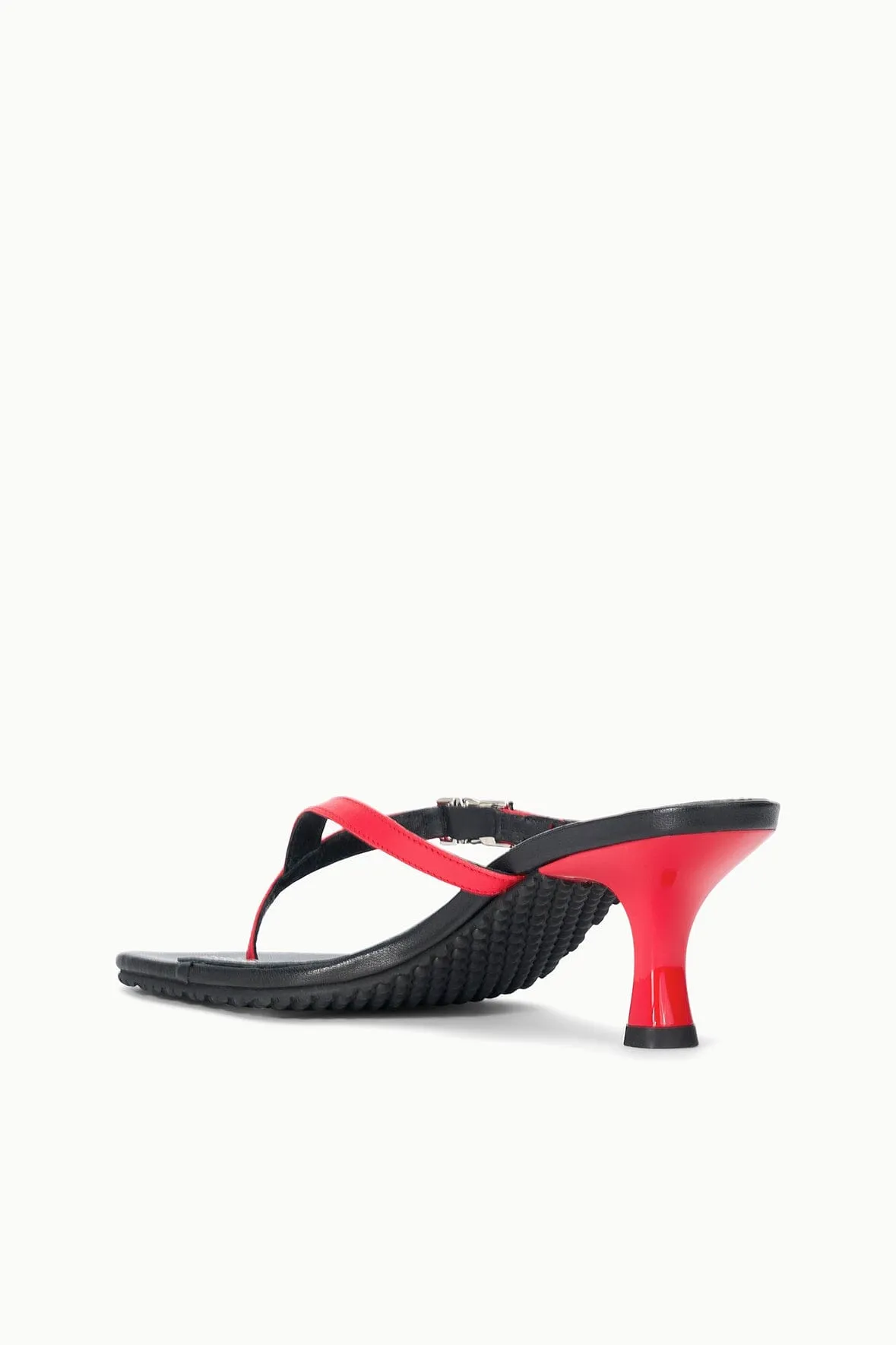 FLYNN KITTEN HEEL | BLACK RED ROSE sold by STAUD product image thumbnail 4