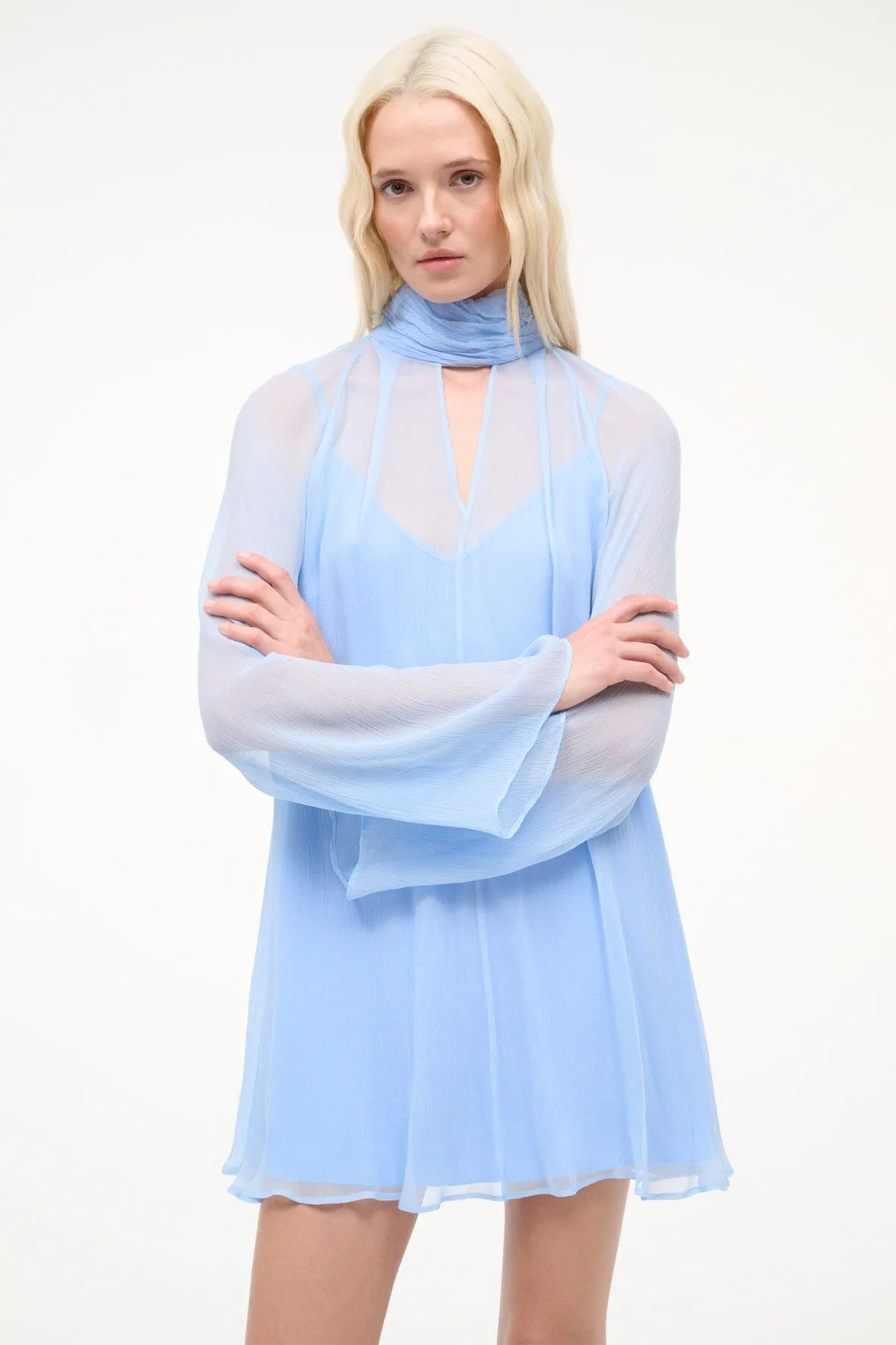 ESTHER MINI DRESS | CLEAR BLUE sold by STAUD product image thumbnail 2