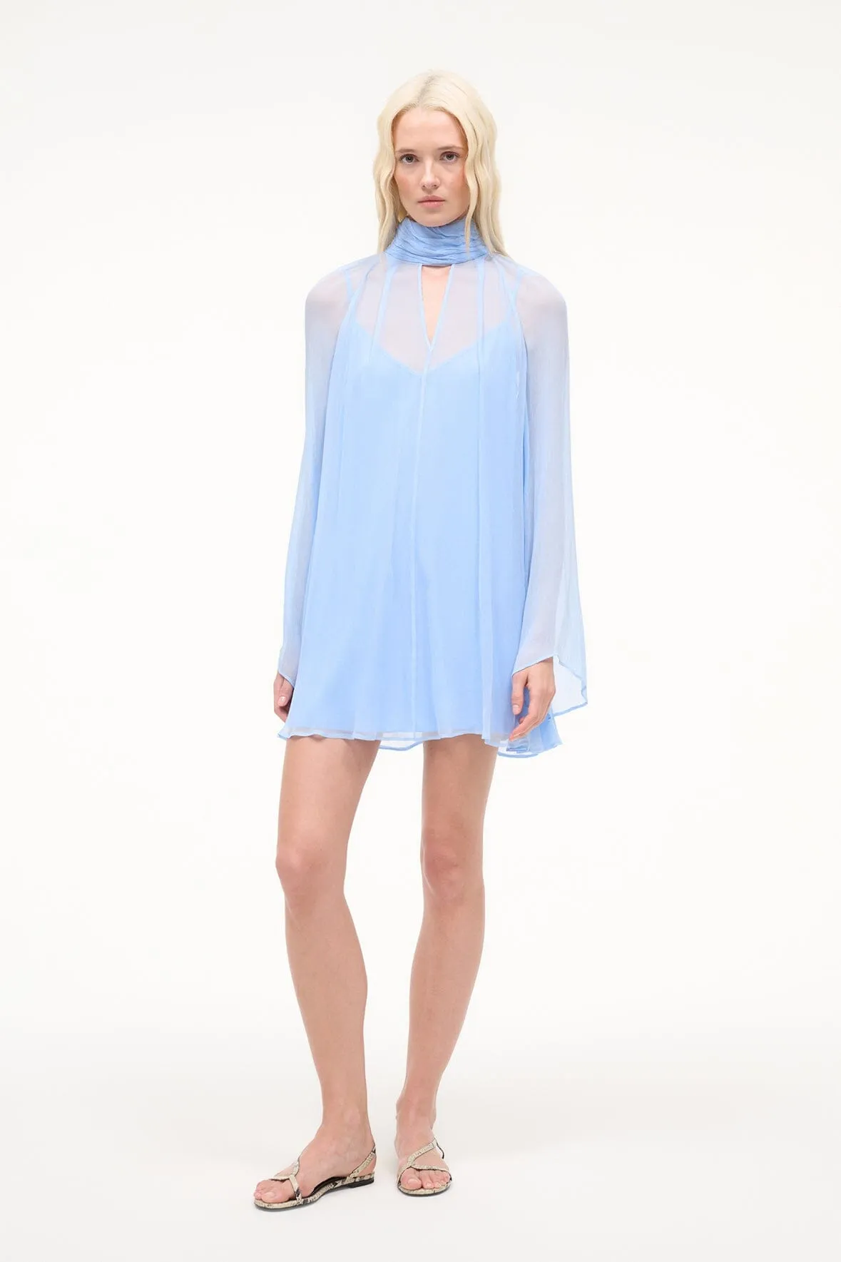 ESTHER MINI DRESS | CLEAR BLUE sold by STAUD
