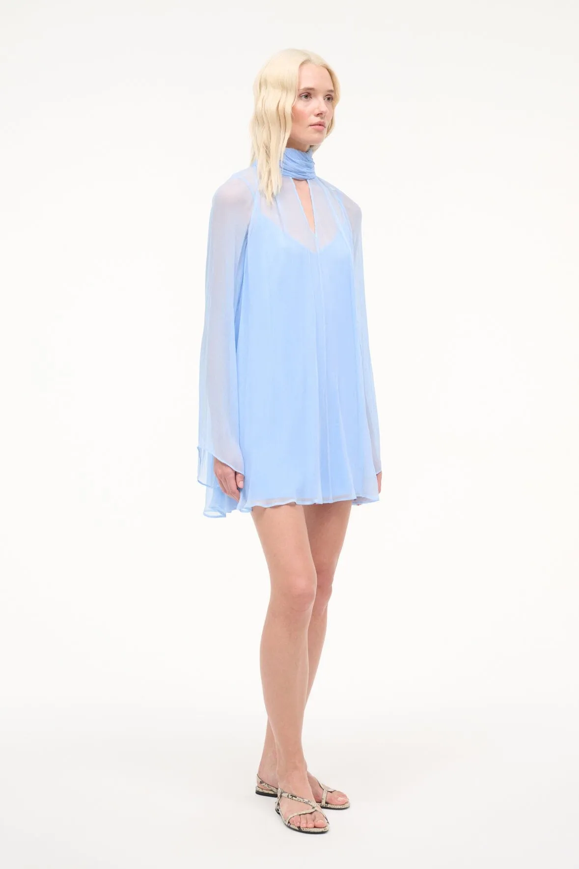 ESTHER MINI DRESS | CLEAR BLUE sold by STAUD product image thumbnail 3