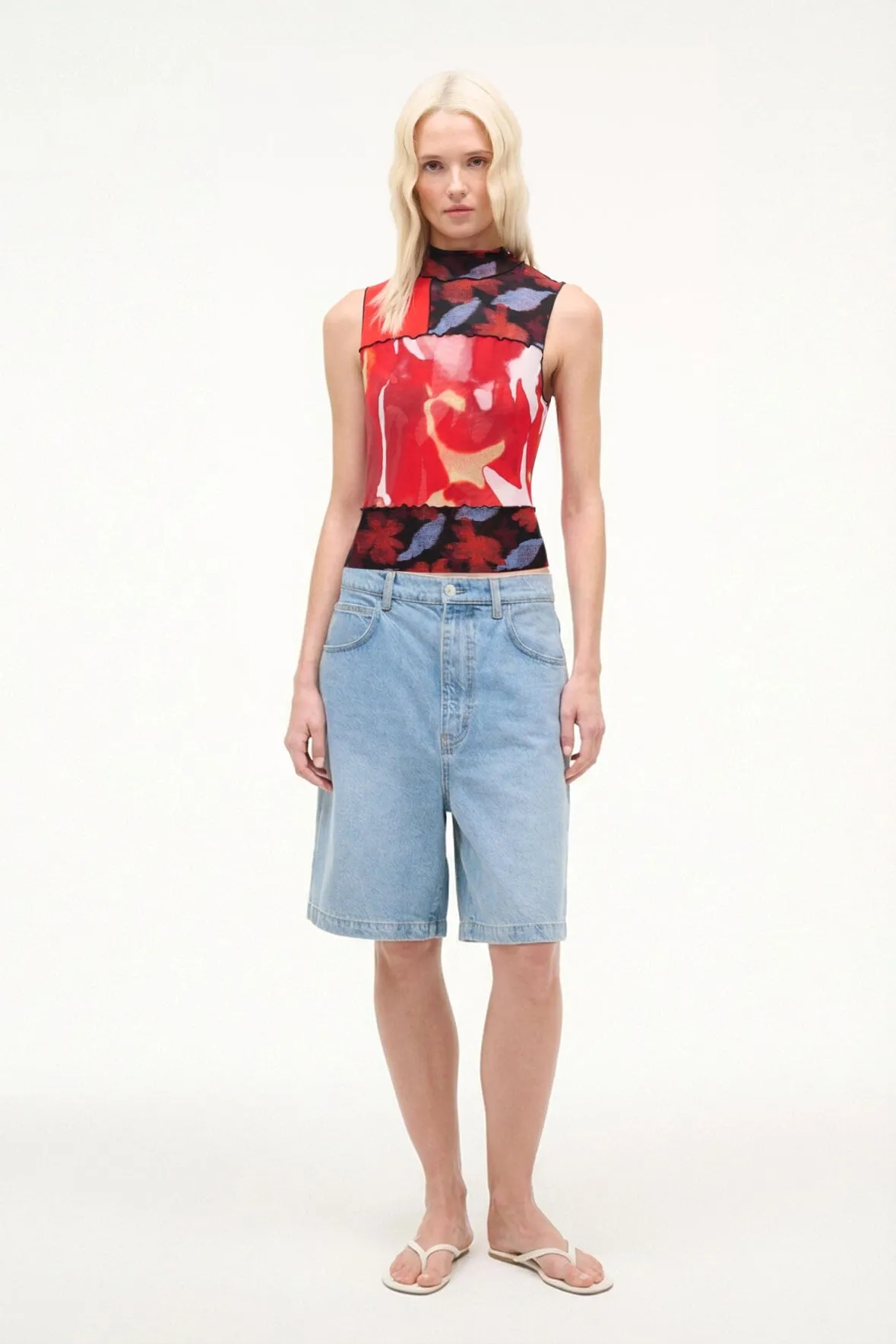 RUBY TOP | RED ZONE MULTI sold by STAUD