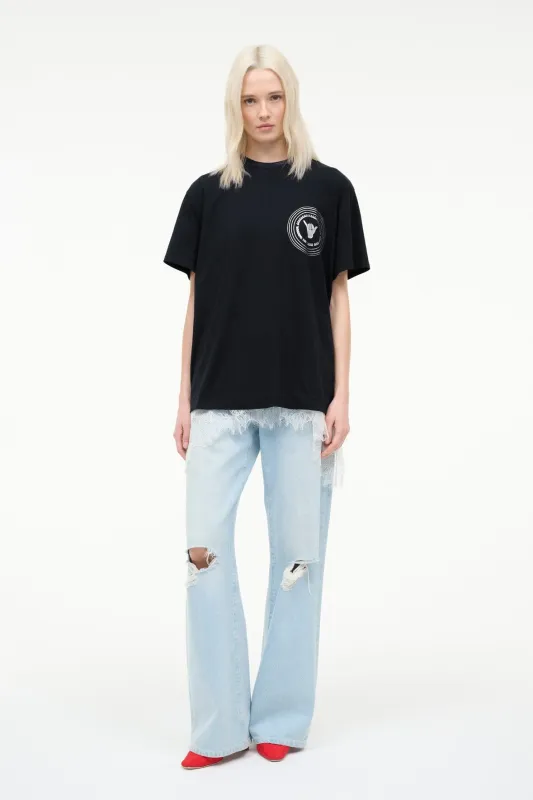 NEWPORT OVERSIZED TEE | GOOD VIBES sold by STAUD